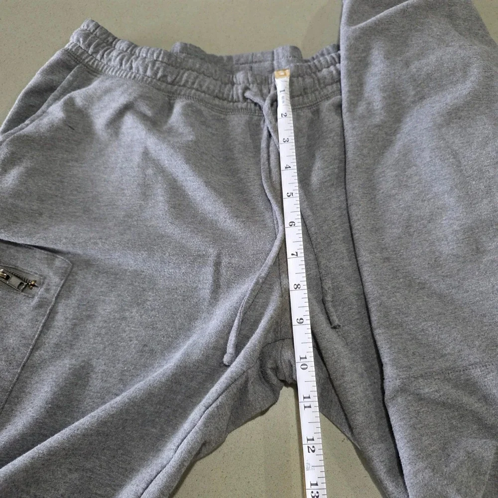 Banana Republic Mens Gray Cargo Jogger Sweatpants Medium Drawstring Fleece‎ 1335